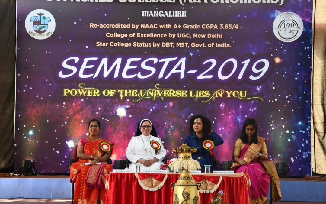 National level intercollegiate fest – ‘SEMESTA 2019’ held at St. Agnes College (Autonomous), Mangaluru