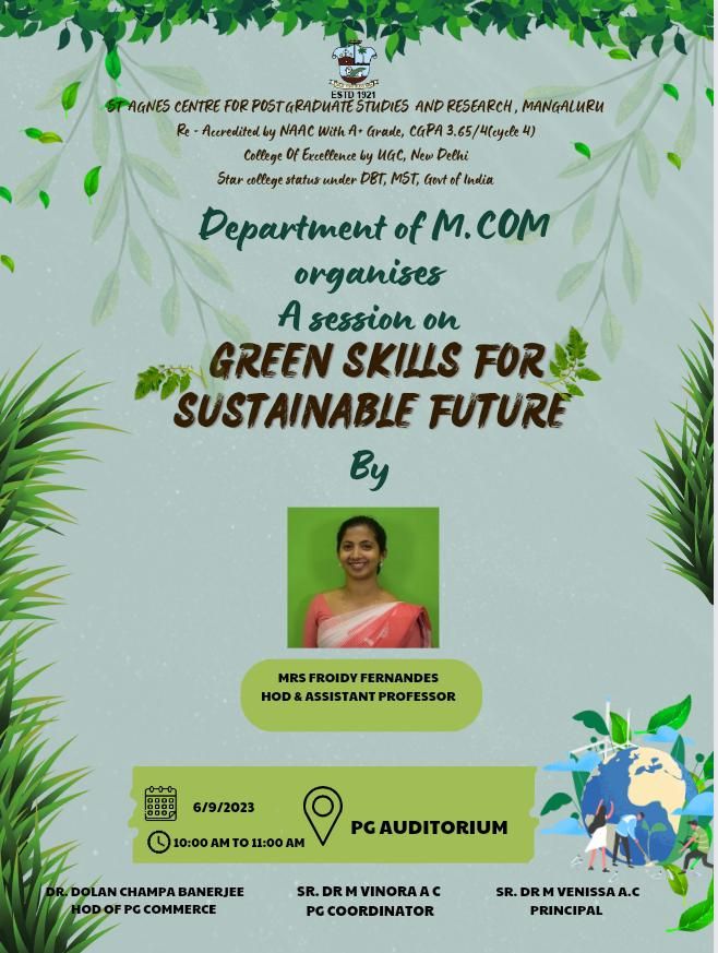 A Session On Green Skills For Sustainable Future - St. Agnes College ...