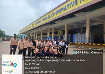 Industrial visit to Dakshina Kannada Co-operative Milk Producers Union Ltd, Uppoor