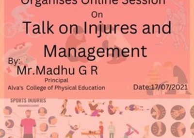 Talk on Injuries and Management