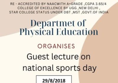 Guest Lecture - National Sports Day