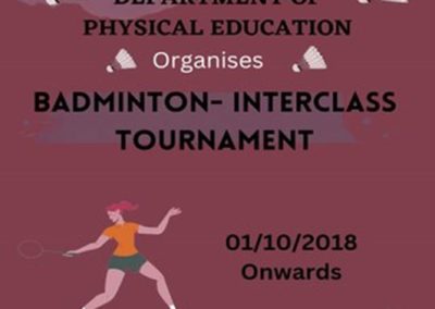 Interclass Badminton Tournament