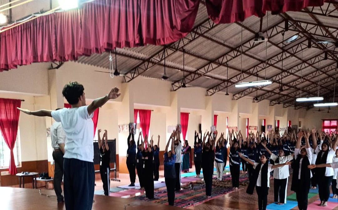 Outreach Program - International Yoga day at St Marys PU College