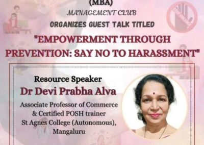 Session on “Empowerment Through Prevention: Say No to Harassment”