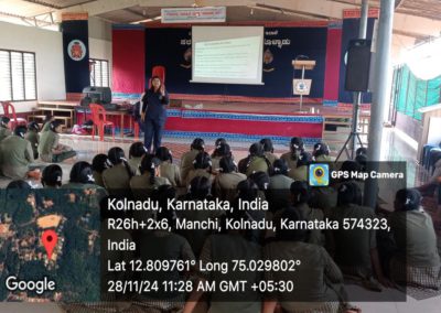 Health awareness and check-up camp at government high school, manchi, kolnadu