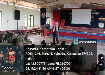 Health awareness and check-up camp at government high school, manchi, kolnadu