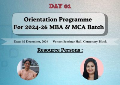 Orientation Programme for MBA and MCA (2024-2026 Batch)