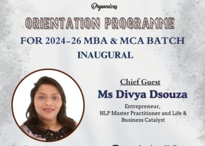 Orientation Programme for MBA and MCA (2024-2026 Batch)