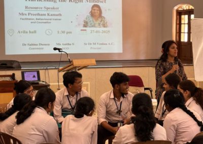 Harnessing the Right Mindset: An Engaging Session for BBA Students